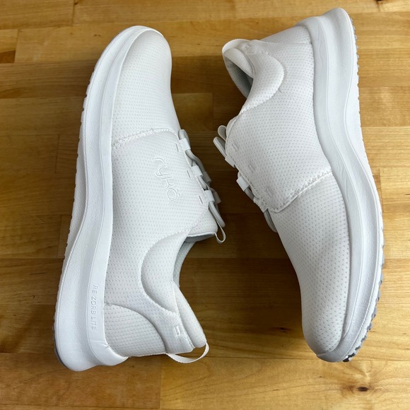 Ryka Sneakers Renew Slip On Brilliant White Shoes Comfort Bungee Laces Size 8.5 - Picture 6 of 11